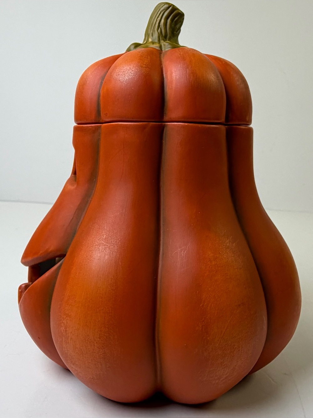 Ceramic Jack O Lantern Pumpkin Tealight Candle Holder Halloween Decor 7” - Picture 7 of 12